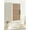 White/Natural, variant on Kate and Laurel Ori Transitional Cane Wall Cabinet with Door, 15 x 7 x 24, Painted White Wood and Natural Rattan, Decorative Rattan Over the Toilet Cabinet with Three Shelves for Decor and Display