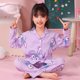 thumbnail image 2 of Conjuntos de pijamas Kuromi para niñas con estampado de dibujos animados estilo kawaii, cómodos y suaves conjuntos de ropa de casa, ropa de noche duradera a la moda para otoño e invierno, 2 of 2