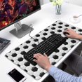 thumbnail image 2 of Long Mouse Pads for Desk,Black White Soccer Pattern Desk Mats on Top Of Desks, Desk Mouse Pad Extra Large with 3mm Non-Slip Base and Stitched Edge for Gaming,Office,Work,Home 31.5"x15.7", 2 of 6