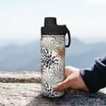 thumbnail image 7 of Picia Tropical Leaves Pattern Water Bottle 18 oz Stainless Steel Insulated Bottles With Handle Leak Proof Gym Sport Water Jug BPA-free insulated kettle For Men Women Adults, 7 of 7