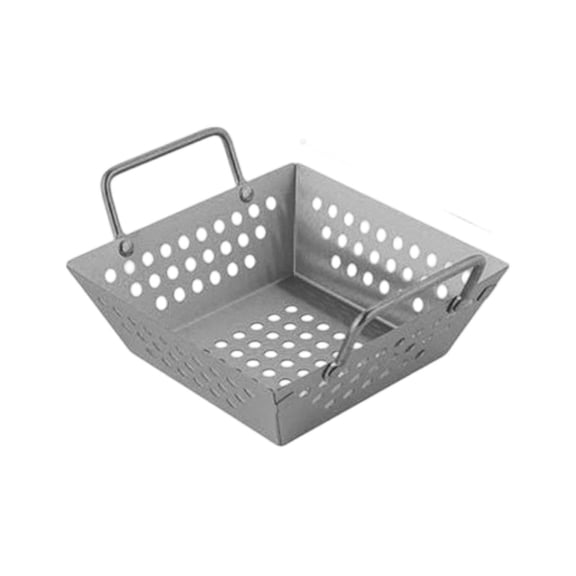 Heavy Duty Stainless Steel Grill Basket For Vegetables Seafood Meat Skewers BBQ Tray Outdoor Barbecue Accessories