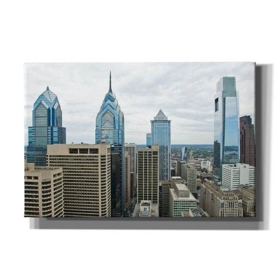 Epic Graffiti 'Philly Skyline' by Erin Clark Canvas Wall Art, 60" x 40"
