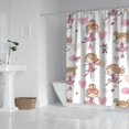thumbnail image 2 of Ballet Princess Heart Pattern Shower Curtain 72"x84" ,Bathroom Decorative Shower Curtains Set with 12 Hooks,Modern Waterproof Washable Shower Curtain, 2 of 6