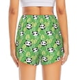 thumbnail image 2 of Lsque Cartoon Panda And Leaf 1 Printed Women's Running Shorts with Liner Pockets,Elastic Quick Dry Workout Athletic Gym Yoga Shorts,Womens High Waist Shorts-Large, 2 of 9