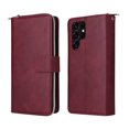 thumbnail image 2 of Feishell for Samsung Galaxy S22 Ultra (6.8 inch) Wallet Case for Women Men,Premium PU Leather Magnetic Clasp Zipper 9 Card Slots Folio Flip Holder Shockproof Phone Case with Wrist Strap,Winered, 2 of 8