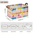 thumbnail image 7 of Yayeee Foldable Storage Basket for Shelves with Handles Waterproof Cloth Bins, Yellow Circles, 7 of 7