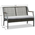 thumbnail image 4 of Home Square 2 Piece Set with Square Propane Fire Table & Patio Loveseat in Gray, 4 of 15