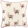 thumbnail image 1 of HomeRoots 403452 Ivoire Fiesta Amusant Brodé Llamas Coussin Décoratif, 1 of 1