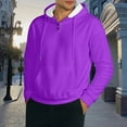 thumbnail image 4 of Basic Hoodies for Men 2025 Fall Winter Long Sleeve Button Hooded Sweatshirt with Pockets Pullover Hoody Mens Hoodies, 4 of 5