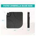 thumbnail image 2 of Cantilever Umbrella Base 4pcs - 176lb Patio Offset Umbrella Stand - Heavy Duty Water/Sand Filled - Outdoor Square Base for Beach, Lawn, Garden - Black, 2 of 5