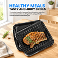 Universal Oven Racks Nonstick Porcelain Coated Broiler Pan with Rack, 16.75 x 12.75 Inch ...