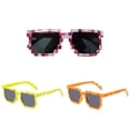thumbnail image 3 of Pixel Sunglasses Color Miner Pixel Glasses for Kids Funny Pixelated Party Sunlasses Red, 3 of 3