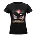 thumbnail image 5 of USA 250th Anniversary Women’s Short Sleeve Cotton T-Shirt HD Graphic Printed Tee Casual Crew Neck Top XL, 5 of 7