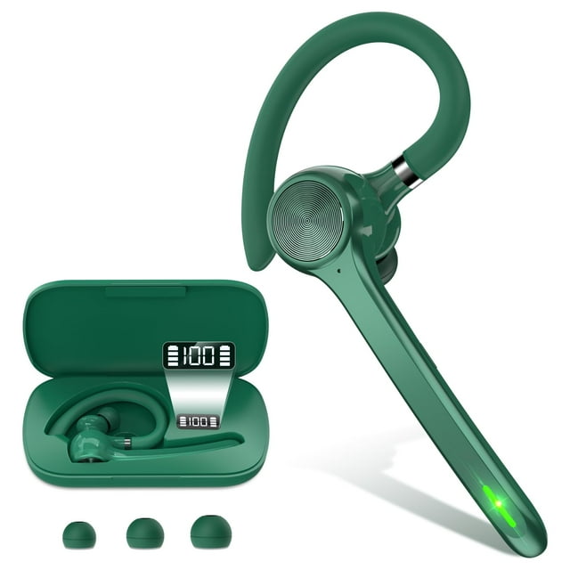 Auriculares Bluetooth HEIBAS G7, 72 horas de tiempo de conversación con funda, color verde