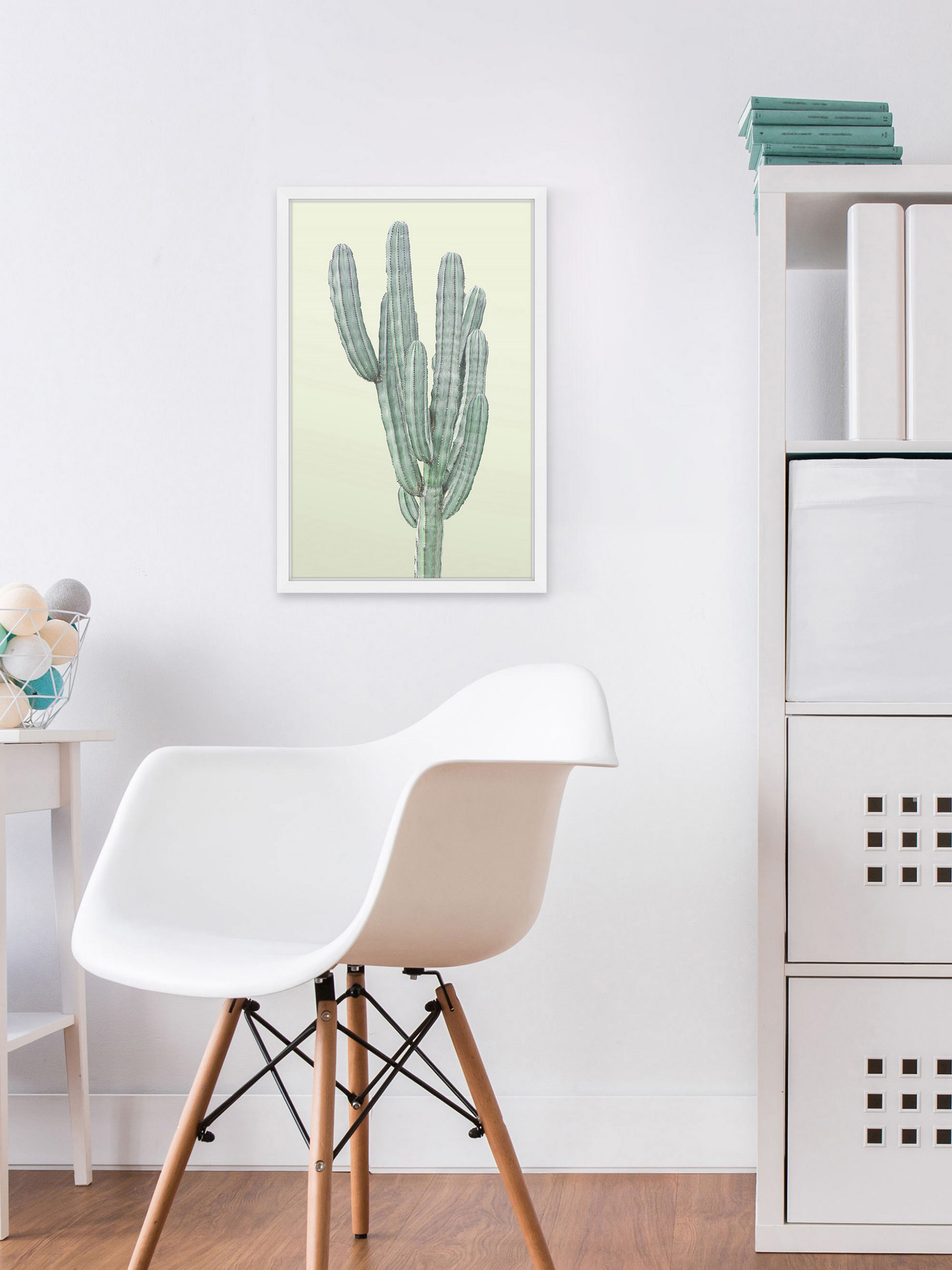 Lone Cactus Framed Painting Art Print