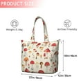 thumbnail image 4 of Red Mushroom Floral Light Beige Pattern Travel Tote Bags for Women Carry On,Large Weekender Bags for Women Travel,Multi Functional Duffle Bag for Work,Shopping,Sports, 4 of 5