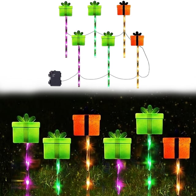 Luces Decorativas Navideñas 6 Uds. Impermeables para Navideña Césped Y Patio