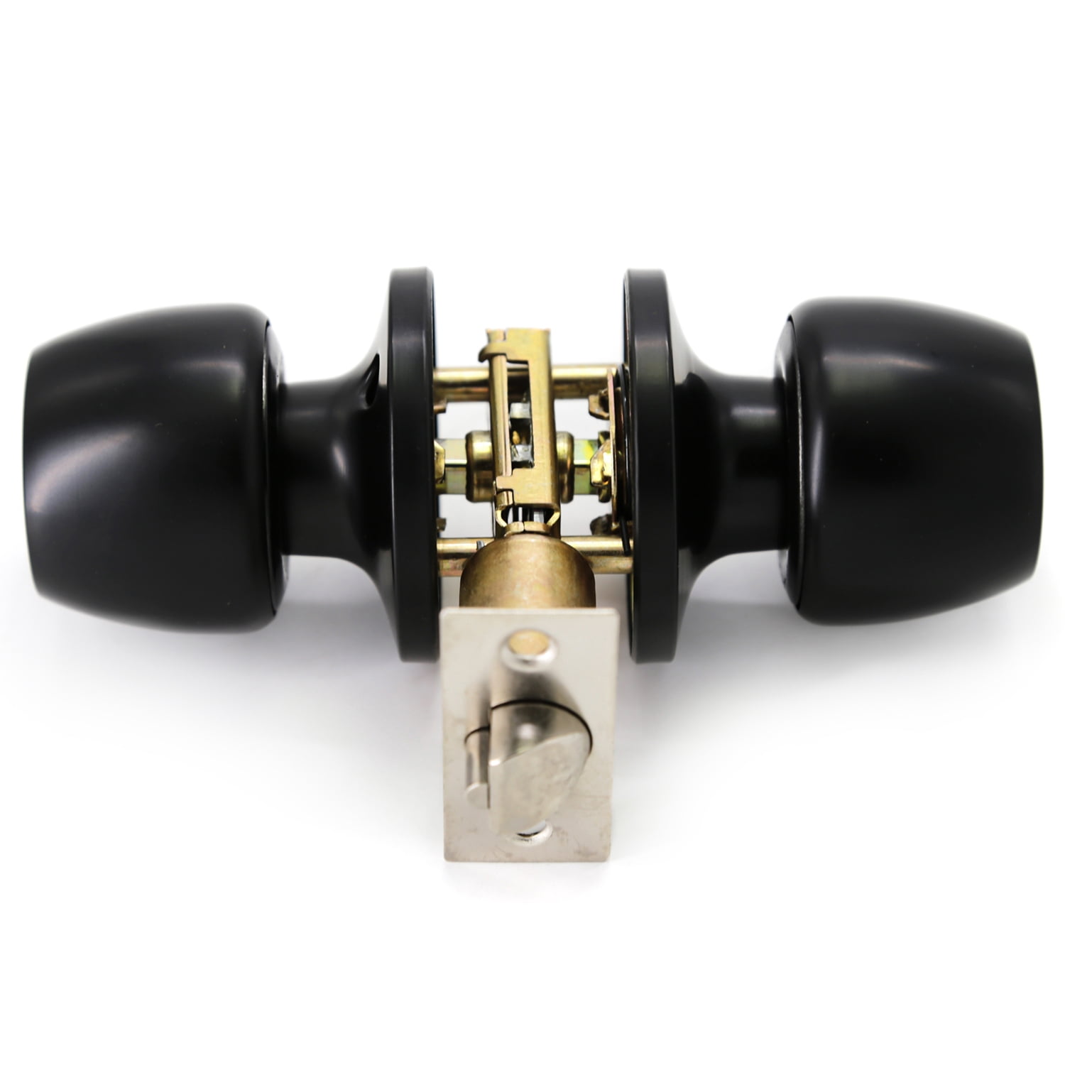 Versa Door Knob Black Passage Door Handle 2 Pack Villar Home Designs