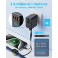 thumbnail image 3 of Adaptador de viaje decable universal con 2 USB-C (PD de 20 W) y 1 USB-A, 3 of 7