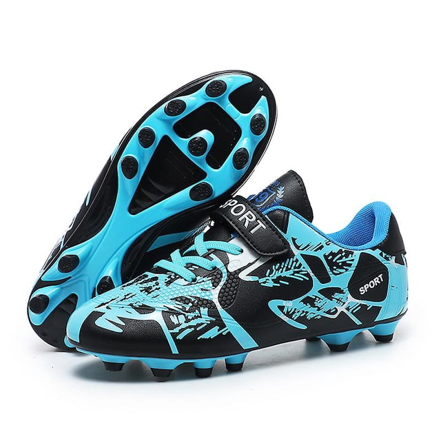 Zapatos de fútbol para niños Zapatos de fútbol con picos para botines juveniles Zapatillas deportivas 218-Azul-34 Sincero Electrónica