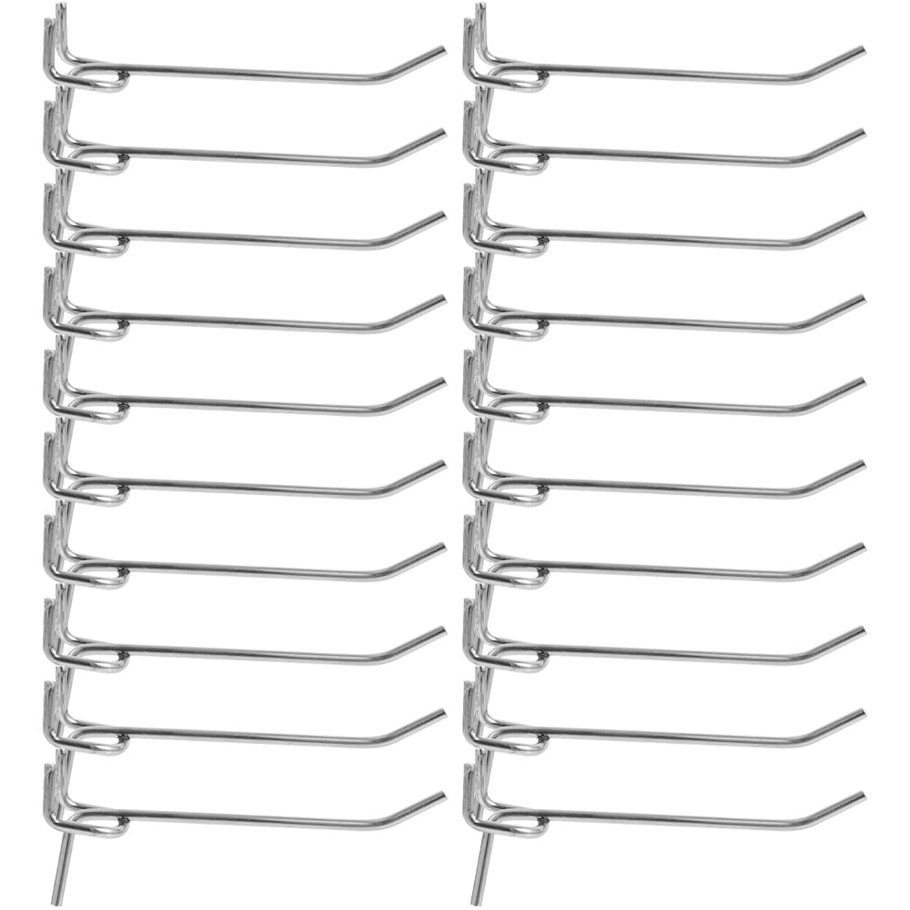 Worgeous Garage Storage Hooks 20Pcs Metal Pegboard Tool Hangers Wall Organization 11.8X1.6X1.6in