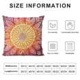 thumbnail image 5 of SHANXI Flower Zipper Throw Pillow Covers Floral Bohemian Abstract Artistic Mandala Geometric Pattern Pink Yellow Velvet Comfortable Ornaments Patio Room 22x22in, 5 of 5