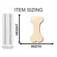 thumbnail image 2 of Unfinished Wood Dog Bone Shape - Animal - Pet - Craft - up to 46" DIY 46" / 1", 2 of 8