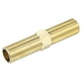 thumbnail image 1 of Unique Bargains G1/2 Male Thread Brass Pipe Fitting 100mm Length Hex Connector Pipe Adapter, 1 of 5
