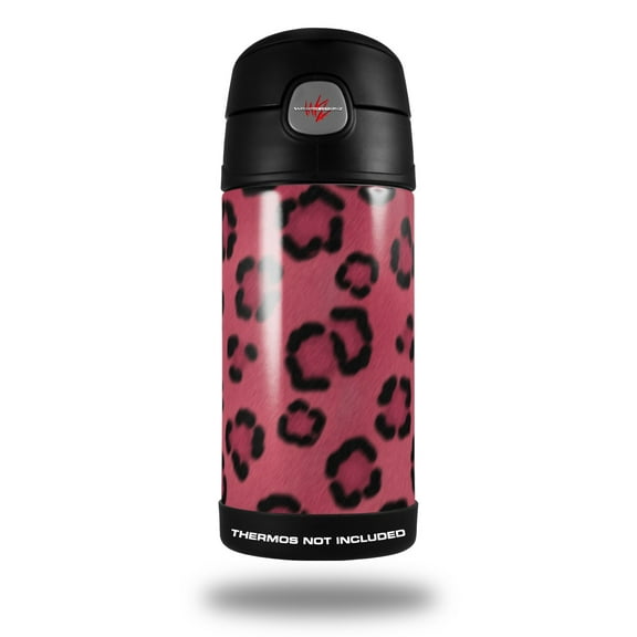 Skin Decal Wrap for Thermos Funtainer 12oz Bottle Leopard Skin Pink (BOTTLE NOT INCLUDED) by WraptorSkinz
