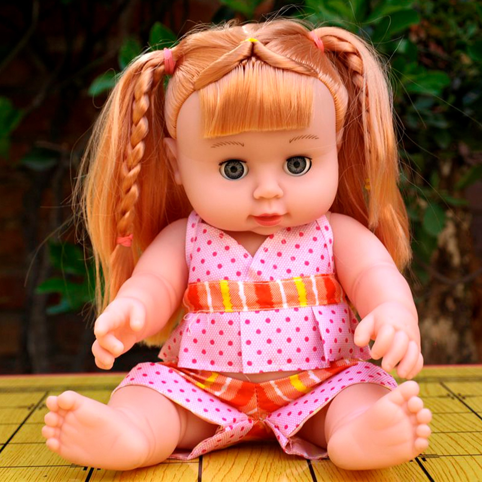 28cm Voice Will Blink and Speak Doll for 3-6 Year Old Girls,Glue Embroidered Doll Soft Glue Baby Toys,Kindergarten Early Education Doll,Little Girls Christmas Birthday Gift