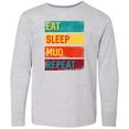 thumbnail image 3 of Inktastic Motocross BMX off Road Eat Sleep Mud Repeat Long Sleeve Youth T-Shirt, 3 of 5