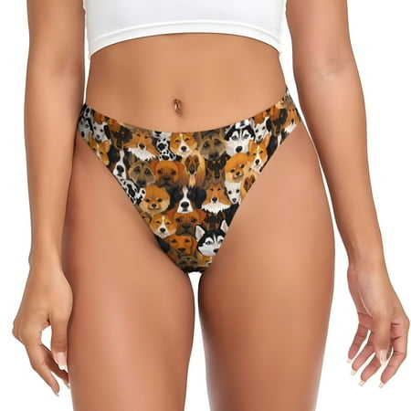 Sigee Dogs Different Breeds for Women s G-String Panty  Low Rise  Soft Lace Perfect for Everyday Wear or Special Occasions-3X-Large