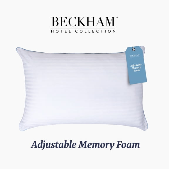 Beckham Hotel Collection Customizable Memory Foam Queen Pillow 1Pack, Adult