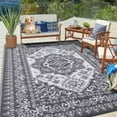 thumbnail image 2 of Waterproof Outdoor Rug,Plastic Reversible Rug,Modern Area Rug,Large Floor Mat,Modern Plaid Outdoor Rug for Outdoors,RV,Patio,Backyard,Deck,Picnic,Beach,Camping, 2 of 9