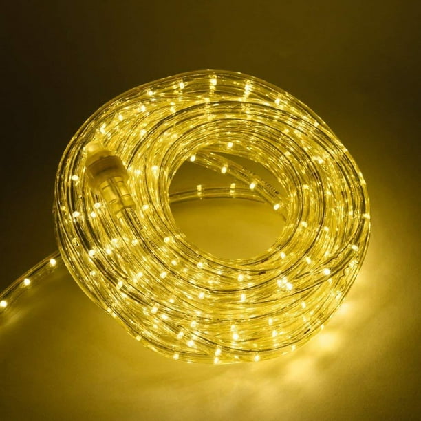 West Ivory 10 25 60 150 Ft Feet Warm White Led Rope Lights W 8 Mode Controller 2 Wire Accent Holiday Party Decoration Lighting Com 25 Feet Warm White Led Rope Lights, Warm White Led Rope Light