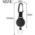 thumbnail image 3 of 3 st ID-korthållare Jojo Heavy-duty utdragbar nyckelring Retractable Key Roll Key Jojo Key Chain med 65 cm/25 tum ståltrådskabel, Svart, 3 of 4