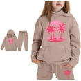 thumbnail image 4 of Toddler Kids Toddler Sweatsuit,2PC Long Sleeve Khaki Pullover Hoodie and Sweatpants Warm Fall Winter Clothes Boy Clothes 2-3 Yeats Cute&nbsp;Boys Girls&nbsp;Clothing, 4 of 6
