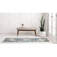 thumbnail image 4 of Rugs.com Fleur Collection Rug – 10 Ft Runner Blue Medium-Pile Rug Perfect For Hallways, Entryways, 4 of 9