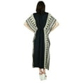 thumbnail image 3 of Bimba Women Rayon Long Kaftan Black Caftan Maxi Gown Coverup Top, 3 of 7