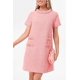 thumbnail image 3 of ZHAOCHENG Vestido Jackie de tweed para mujer, manga corta, elegante, cuello redondo, para fiesta de negocios, estilo vintage, con botones, ajustado, minivestido Jackie, 3 of 3