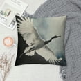 thumbnail image 2 of Shiartex Throw Pillow Cover Watercolor Bird Japanese Crane Asian Stork Animal Asia Black Pillowcase Home Decor Square  Pillow Case Cushion Cover, 2 of 5