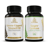 TURNER New Zealand OMEGA-3 Green Lipped Mussel Oil, 53x Higher potency for Superior Joint Comfort & Mobility, No Fishy Aftertaste, 1 Bottle, 60 Softgels plus 1 Bottle of Super Greens