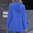 thumbnail image 7 of WRFWUL Womens Long Sleeve Hooded Trench Coat Lightweight Zip Up Windbreaker Fall Spring Outdoor Travel Jacket, 7 of 7