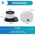 thumbnail image 3 of IX141 Filters Fit for Shark IX141 IX140 IZ140 IX142 IZ140C IZ142 UZ145 IZ141C IX141H WZ140 Stick Vacuum, Replace Part 616FJ140 & 617FJ140, 2 Pack HEPA Filter 6 Pack Foam & Felt Filter Kit, 3 of 8