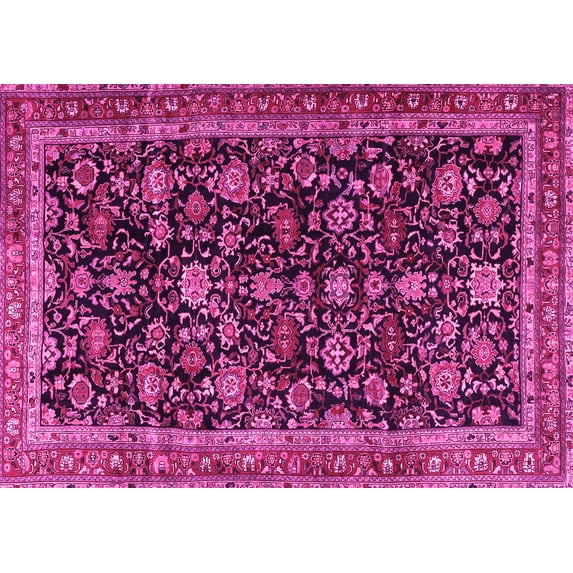 Ahgly Company Indoor Rectangle Persian Pink Traditional Area Rugs, 2' x 5'