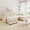 Beige, variant on LQLI Cloud Couches for Living Room, Modular Sectional Sofa, 107" U-Shape 3-Seater Modular Couch, Oversized Sectional Couch with Deep Seat