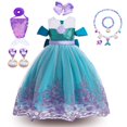 thumbnail image 1 of Disfraz de sirena para niñas, regalo de cumpleaños para niños, vestido de princesa, Purim, vacaciones, Ariel, ropa de fiesta para carnaval, 3-10T Fivean unisex, 1 of 2