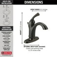 thumbnail image 5 of Delta Haywood Single Handle Centerset Bathroom Faucet in Venetian Bronze 15999-RB-DST, 5 of 5