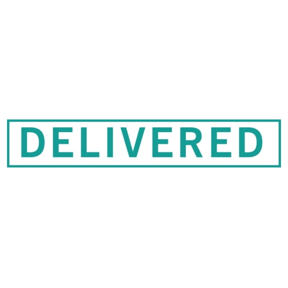 Printtoo Delivered Self Inking Rubber Stamp Pre-Inked Office Stamp- Home Office Business Stationery, Green- 42 x 9 mm