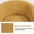 Topeakmart 2pcs Boucle Club Chair Accent Barrel Chair Upholstered Arm